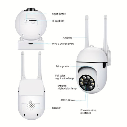 Smart Wi-Fi Camera with Full-Color Night Vision