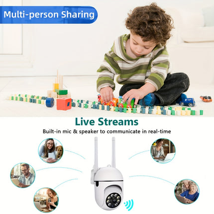 Smart Wi-Fi Camera with Full-Color Night Vision